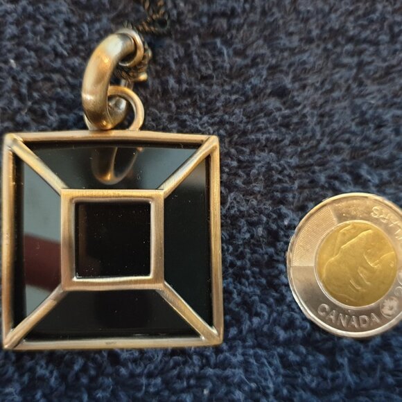 Large Dyrberg/Kern Copenhagen Black Art Deco Pendant - Picture 6 of 11